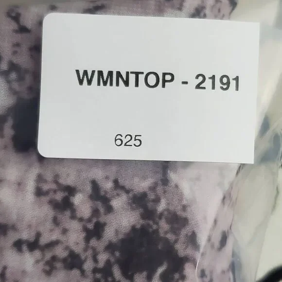 Eyeshadow Women’s High-Low Tunic Top Size M Pink Black Marble Sheer Cap Sleeve B - Picture 6 of 6